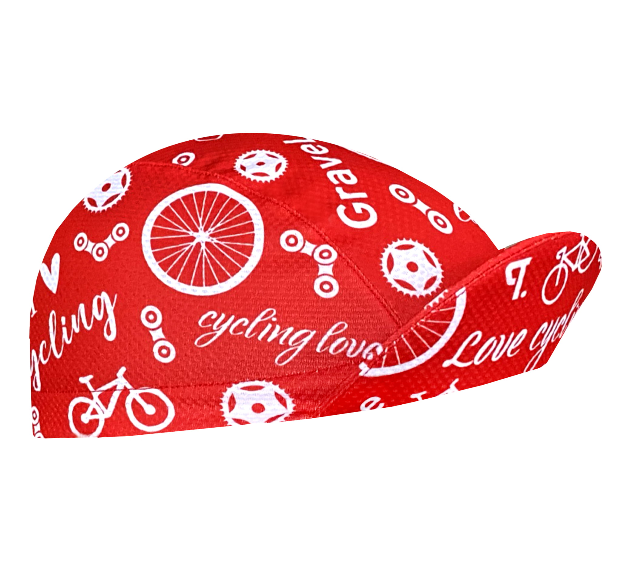 Bike Love Red Cycling Cap