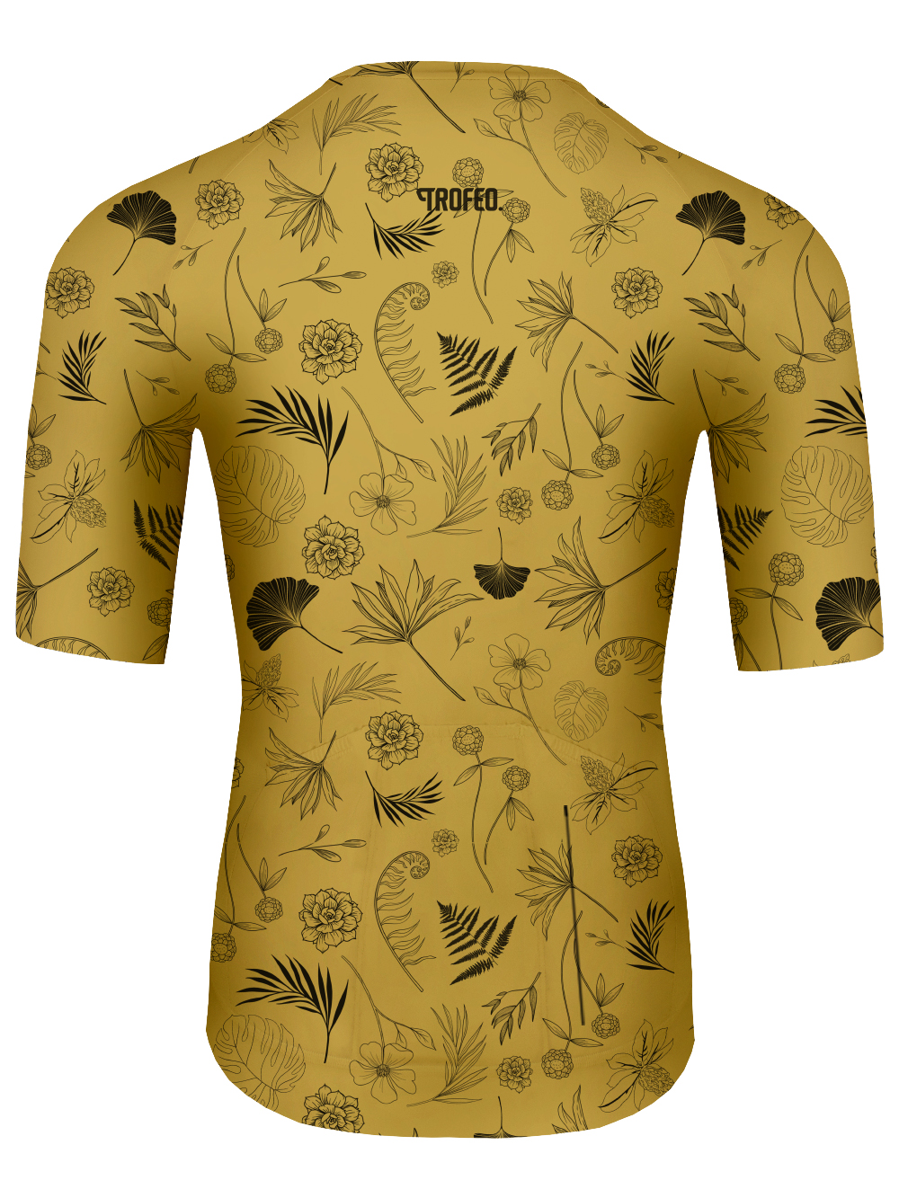 Koszulka kolarska meska TROFEO Bloom Gold back